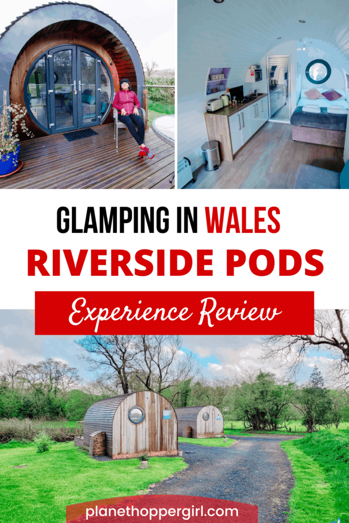 Glamping in wales riverside pods pin