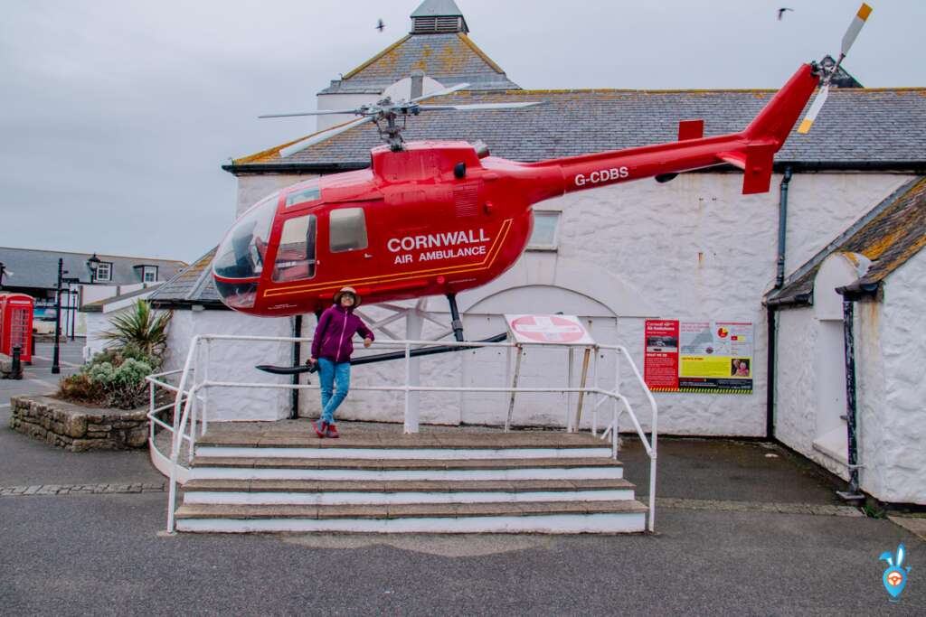 Air ambulance, Land's end,Cornwall