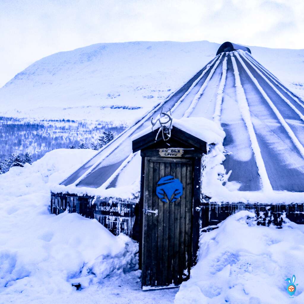 Lavvo in Camp Tamok, Tromso, Norway